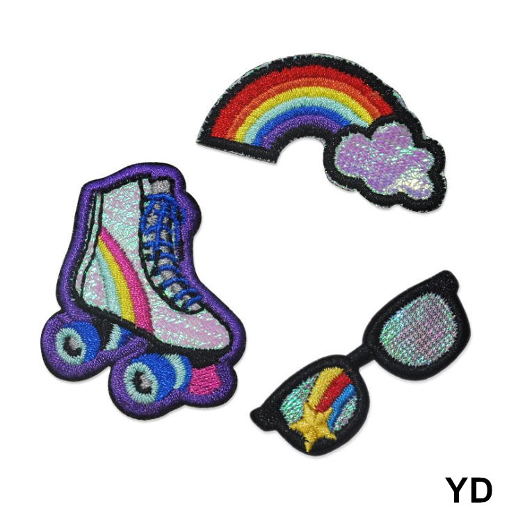 Sewing Id - 10 pezzi arcobaleno ricamato patch ferro