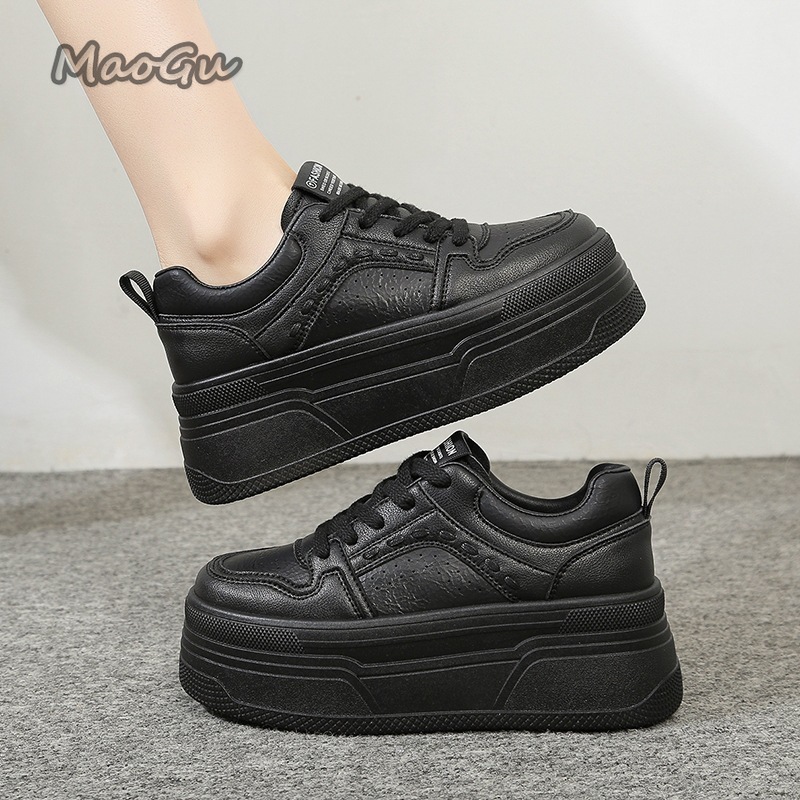 Sewing Garment - Sneakers Bianche con Plateau Rialzato da
