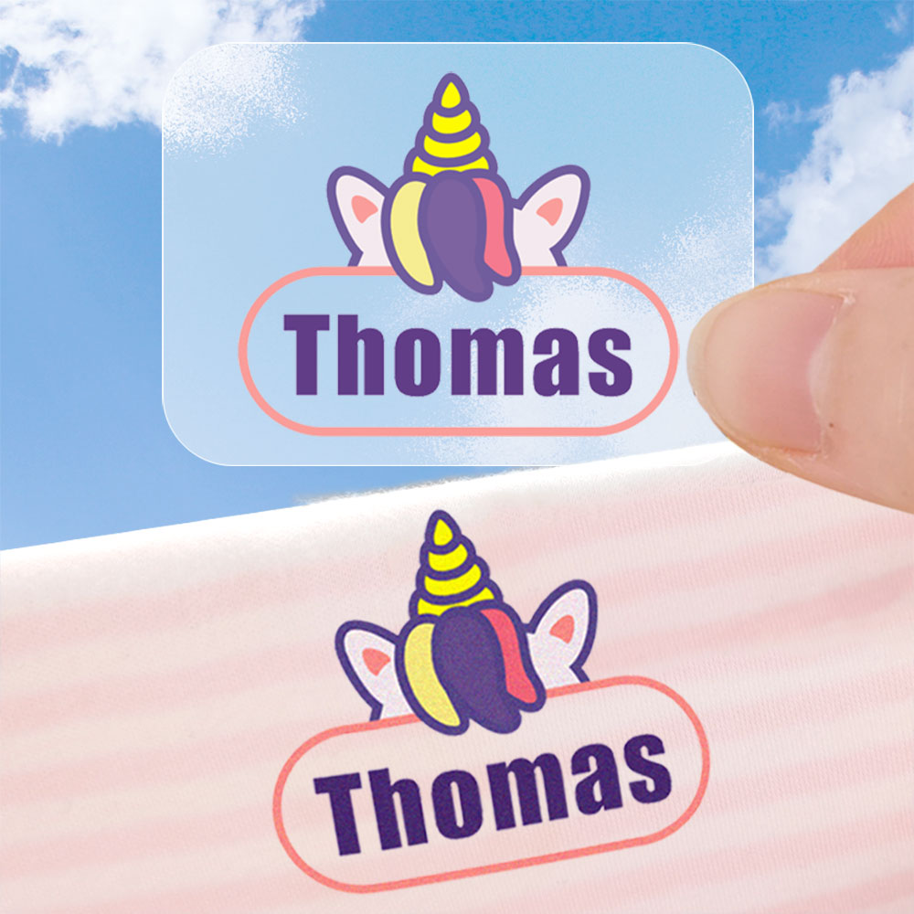Sewing Label - Custom Iron on Name Sticker trasferimenti